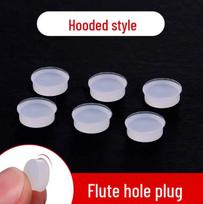 Flute Silicone Key Cap Plug: Universal Tone Hole Seal for Closed Hole Flutes gray