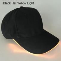 Madinga unisex vienspalvė LED šviečianti beisbolo kepurė Kalėdų vakarėliui Black Hat Yellow Light gray