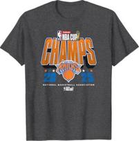 NBA Oficialus 2025 m. Emirates taurės čempionų Niujorko Knicks marškinėliai 3XL gray