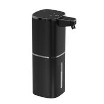 Automatinis muilo dozatorius, bekontaktis, IPX5 atsparus vandeniui, įkraunamas per USB, su 4 lygių reguliuojamu tūriu, 10 sekundžių nepertraukiamo srauto muilo dozatorius B juoda