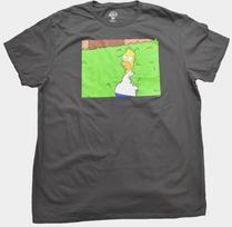 Simpsons vyriški marškinėliai su Homero paveikslėliu „Into The Bushes“, anglies spalvos, nauji, XL dydžio M green