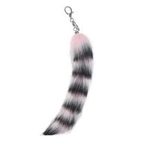 Cheerful Foxes Tail Key Accessory Plush Material Vibrant Hues Sturdy Metal Clasp Compact Size For Keys And Personal Belongings