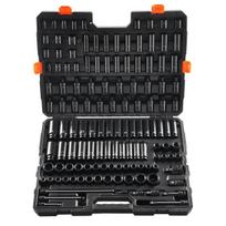 Impact Sockets Set 130PCS 6-Point 3/8  & 1/2  Drive Bit Ratchet Tool Kit