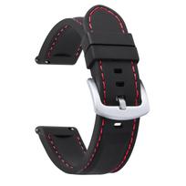 Silicone Watch Strap for Seiko 18mm 20mm 22mm 24 Quick Release Wristband Waterproof Sport Rubber Bracelet Butterfly Buckle Belt 18mm
