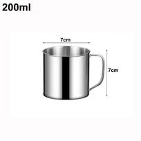 New 350-1250ml Mug Handle Design With Lid Water Cup 304 Stainless Steel Drinkware Home <50ml