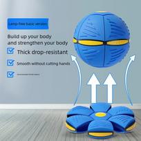 Blue Flying Saucer Foot Pressure Decompression Vent Ball - Outdoor Toy for Parents And Children Magic Deformation Fun blue