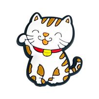 Cat Series PVC Clog Charms: Soft Rubber Shoe Flowers and DIY Accessories black