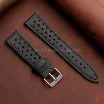 Vintage Racing Leather Watch Strap for Omega 18mm 19mm 20mm 21mm 22mm 24mm Quick Release Strap Brown Breathable Porous Watchband 22mm juoda