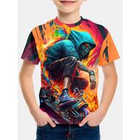 Kids Clothes Summer Short Sleeves Tops Space Astronaut 3D Print T-Shirts Outdoor Fashion Street Style Children's Boy's Clothing 110