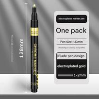Electroplating Paint Marker Pen Mirror Metal Chrome Pen Waterproof Touch-up Paint Repair Color Model Hand-painted Reflective Pen auksas
