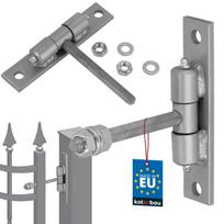 Gate hinge with M12x100 screws and grease 22x80 GRAY