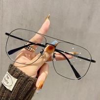 Oversize Glasses Frame Men Women Ultralight Metal Polygon Spectacles Frame High Definition Anti Blue Light Optical Eyewear juoda
