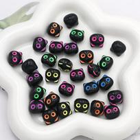 30Pcs Lovely Cat Head Beads Loose Animal Beads For Jewelry Making Diy Handmade Earrings Necklace Bracelet Key Chain Accessories gray