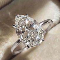 925 Sterling Silve 1-8CT Zircon Gorgeous Shiny Oval Stone Ring For Women Engagement Wedding Luxury High Quality Fine Jewelry 8&1 Carat brown