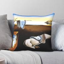 Salvador Dali Persistence Of Memory Square Pillowcase Polyester Linen Velvet Creative Decor Throw Pillow Case Bed Cushion Cover 30X30CM black