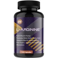 L Arginine 1000mg | l-Arginine Supplements for Man | Boosts Nitric Oxide Production | Improved Oxygen Flow | larginine 120 Veg Capsules by Vitam