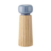Elegant Wooden Seasoning Grinder With Ceramic Blade Spices Container Salts and Peppers Mill Kitchen Tool beige