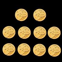 10Pcs Genshin Impact Mora Metal Zinc Alloy Gold Coins Game Coins Collection Coins Morax Cosplay Props Accessories beige