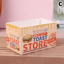 10 vnt. Sumuštinių, kiaušinių, skrebučių dėžutės Vienkartinės Hot Dog, Burgerių pakuočių dėžutės Storos Kiaušinių, skrebučių, maisto išsinešti konteinerių dėžutės C white