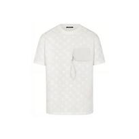 LOUIS VUITTON Naudoti reljefinio monogramos marškinėliai 1A7QDK L0-No Original Gift Bag Or Gift Box balta
