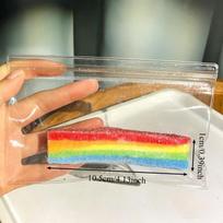 Squishy Rainbow Strip Stress Ball Squeeze Toys Soft Rainbow Sour Candy Stretchable Fidget Toy Stress Relief  Decompression Toy brown