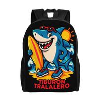 Italian Brainrot Backpack Shimpanzini Bananini  Student Unisex Polyester Daily Backpacks Big Casual High School Bags Rucksack as picture blue