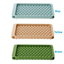4 Pcs Ice Cubes Tray 104 Grid Easy to Release Small Round Ice Cubes Maker Mold with Bucket and Scoop for Freezer Blue