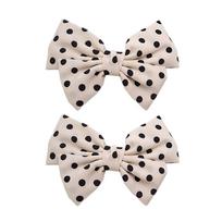 1 pair Removable Lady Shoes Wave Point Shiny Clips Bow Ribbon Charm Buckle Shoe Decorations Clip smėlis