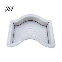 Backyard Walkway Design Tool Garden Stepping Stone Mold, Reusable Concrete Pathway Paver DIY Patio Flooring Mold Cement Pavement Mould for Decor B gray