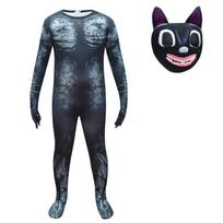 Fantasia Helovino kostiumas vaikui Anime Juoda Katė Cosplay Berniukui Mergaitei Bodis Kombinezonas Animacinis Disfrace Karnavalo Šventės Drabužiai Kids 150-160cm&Cartoon Cat black