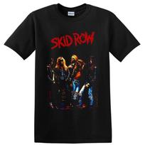 Skid Row Rock Band T Shirt Eighties Glam Metal Music Fan Vintage Graphic Tee 4XL black