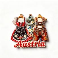 Austria Resin Painting Refrigerator Magnet Sticker Home Decoration Tourism Souvenirs