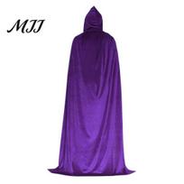 Dark Fantasy Cosplay Robe Unisex Adults Hooded Cloak, Velvet Vampire Wizard Cape, Renaissance Gold Stage Performance Gear Medieval Halloween 90cm