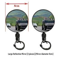 Folding Wide-Angle No-Installation Bicycle Rearview Mirror for Bikes and Electric Vehicles 5cm single gray