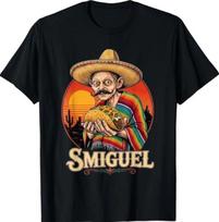 Smiguel Meksikietiškas Sombrero Juokingi Meksikietiškos Kultūros Derinio Marškinėliai L brown
