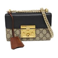 [Pre-Owned] Padlock Moonlight Treasure Box Series Metal Lock Logo Canvas And Leather Crossbody Bag Small - Good #H5I9BG ONE SIZE beige