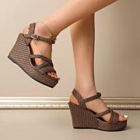 Women's Summer Wedge Platform Cross-Strap Roman Sandals, Fashionable Thick-Soled Footwear, Available In Large Sizes. 35