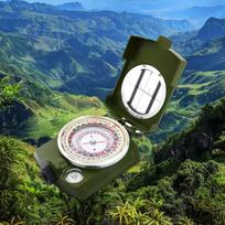 Feng Shui kompasas Nešiojamas kempingo kompasas išgyvenimui, žygiams, orientavimuisi white
