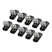 10PCS 12V Car Wire and Cable Plug Connector With Terminal Connection Clamp 10Pcs gray