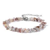 Bead Stone Bracelet, Vintage Multicolor Cardboard Lobster Clasp Bracelet Jewelry One Size gray