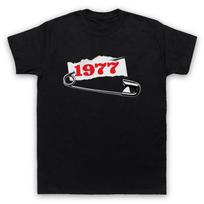 Punk Pin 1977 Rock Music Anarchist Anarchy Retro Mens And Womens T-Shirt L white