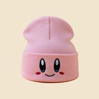 Adorable Pink Kirby Star Knit Beanie – Warm, Versatile, and Stylish Winter Hat rožinė