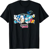 Sonic the Hedgehog - Sonic Wave T-Shirt XXXL juoda