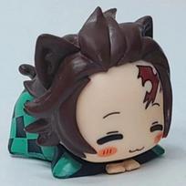 6 Q-version Sleeping Posture Prone Ghost Killing Blade Figurines Kamado Tanjirou Kamado Nezuko Kanroji Mitsuri Doll Ornaments gray