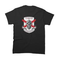 Burgundy Cross Spanish Tercio Helmet Skull TShirt 100 Cotton ONeck Summer Short Sleeve Casual Mens Tshirt Size S3XL S
