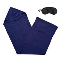 Sleeping Bag with Hood Wearable Sleep Wrap Blanket Adults Kids Portable Cozy Sleep Wrap with Eye Mask for Home Travel Vacation Hotel XS black