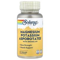 Solaray Magnesium Potassium Asporotate with Bromelain VegCaps, 60 Count