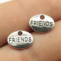 Oval Text Letter Tags Initials A-Z Charm Antique Bronze Zinc Alloy Jewelry Making Supplies for Women Charms A36-10pcs-11x8mm white
