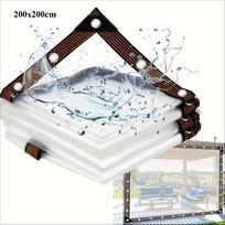 Transparent Waterproof Cloth Rainproof and Sunscreen Tarpaulin - Very Suitable for Garden Courtyard Balcony Sunshade and Camping gray