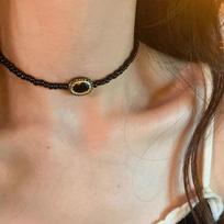 Heavyweight Stylish Cool Irregular Cross Star-shaped Necklace for Both Men and Women, Collar Chain Small barrel beads brown